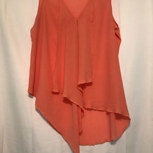 Orange flowy tank